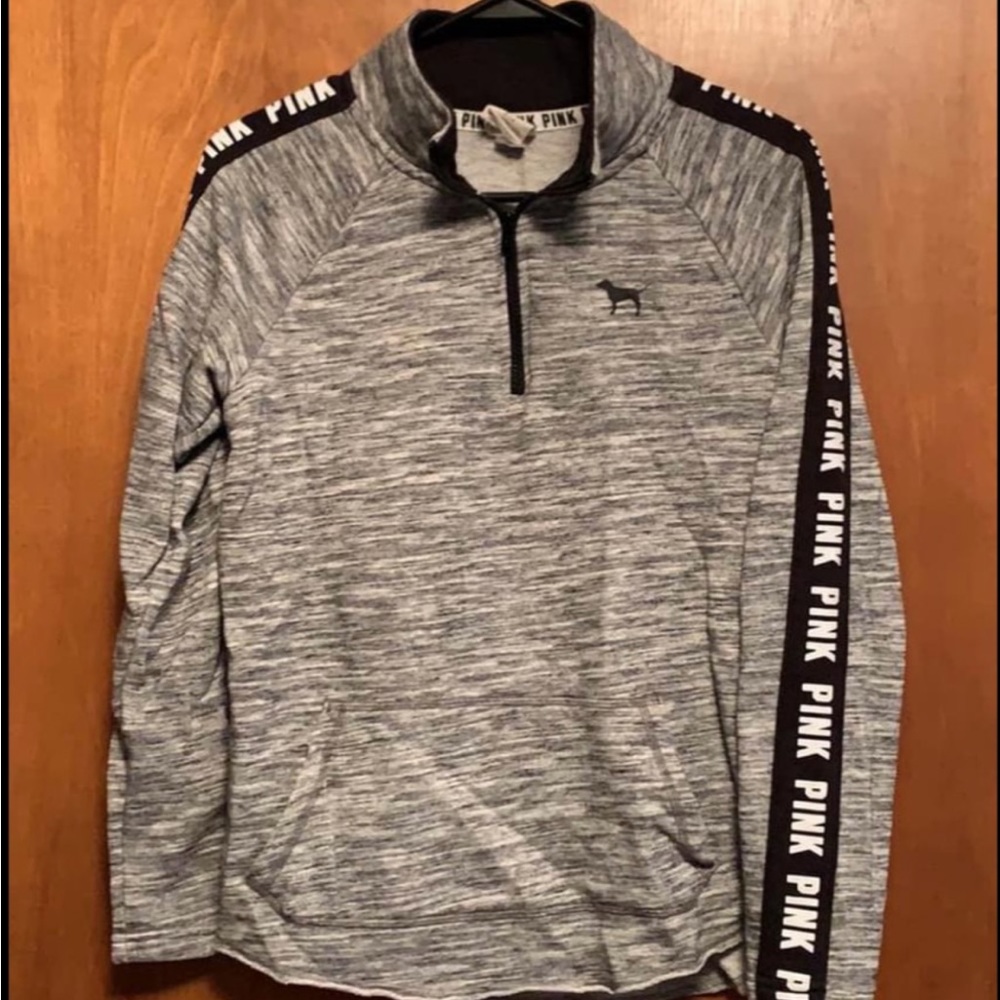 Victorias Secret Pink Quarter Zip Sweatshirt Small